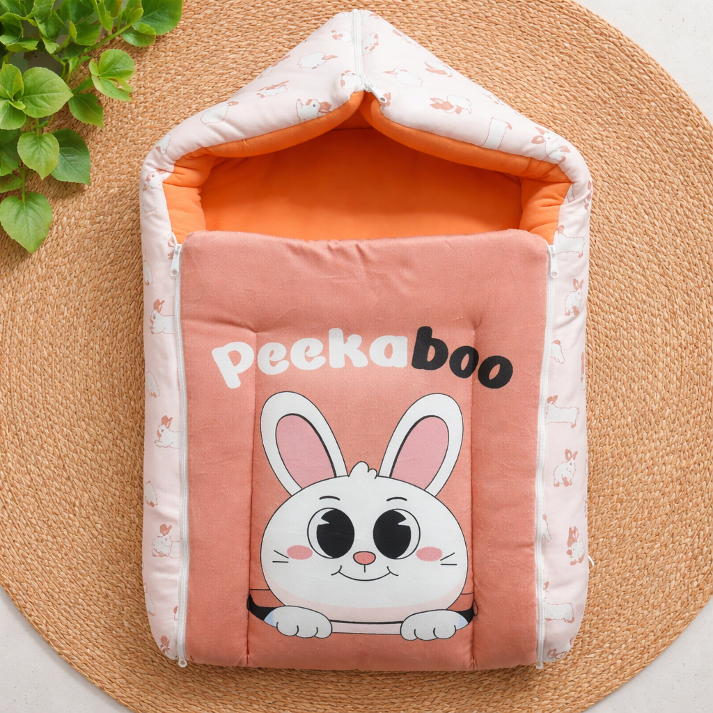 Premium Carry bed and wrapper -Peekapoo Rabbit code:NBE,Knit